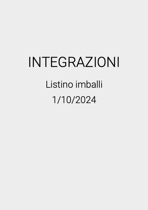 Florim Creative - Liste de prix INTEGRAZIONI