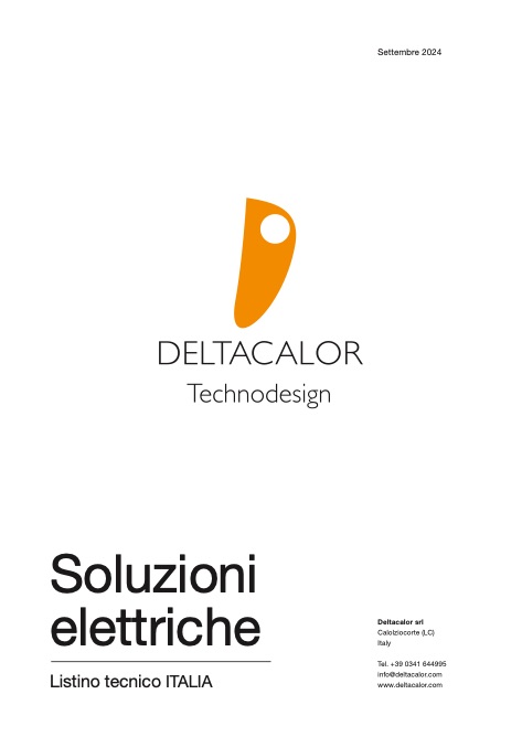 Deltacalor - Price list Soluzioni elettriche