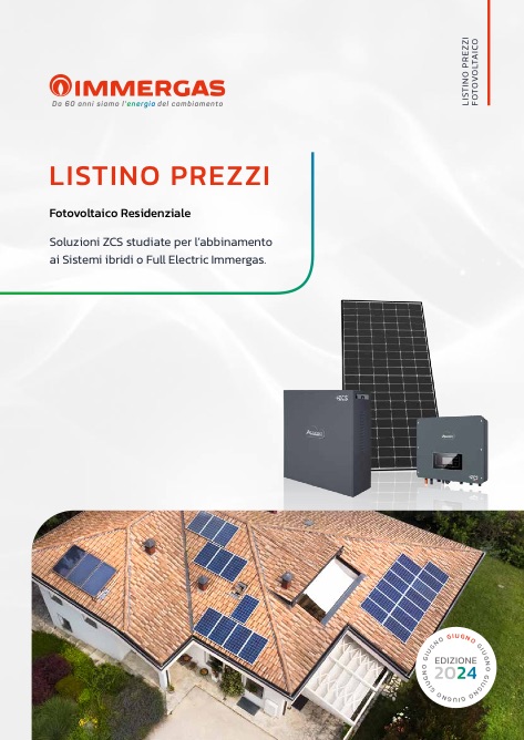 Immergas - Price list Fotovoltaico Residenziale
