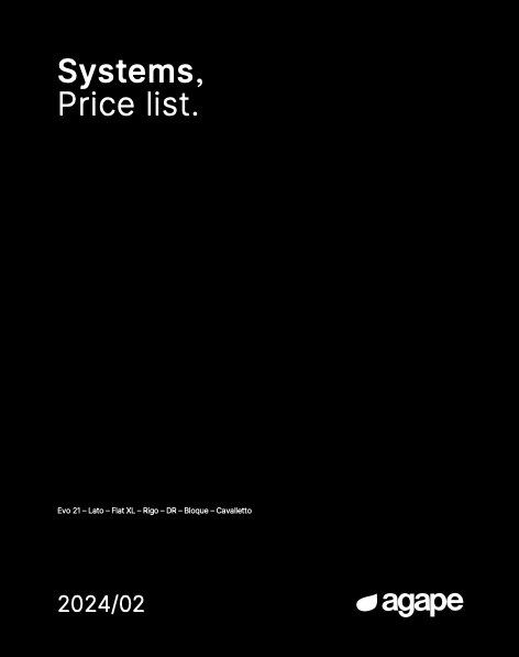 Agape - Price list Systems | 2024/02