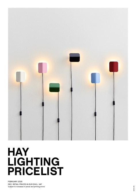 Hay - Прайс-лист Lighting