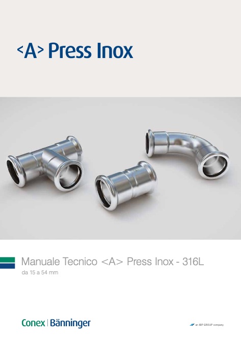 Conex Banninger - Catalogo A-Press Inox 316L Manuale Tecnico