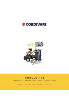 Modulo PRS | Tabelle di dimensionamento e scelta