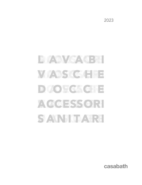 Casabath - Price list Volume 3 - Lavabi - Docce - Accessori