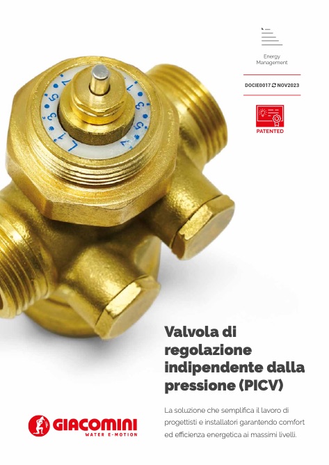 Giacomini - Catalogue Valvola di regolazione indipendente dalla pressione (PICV)