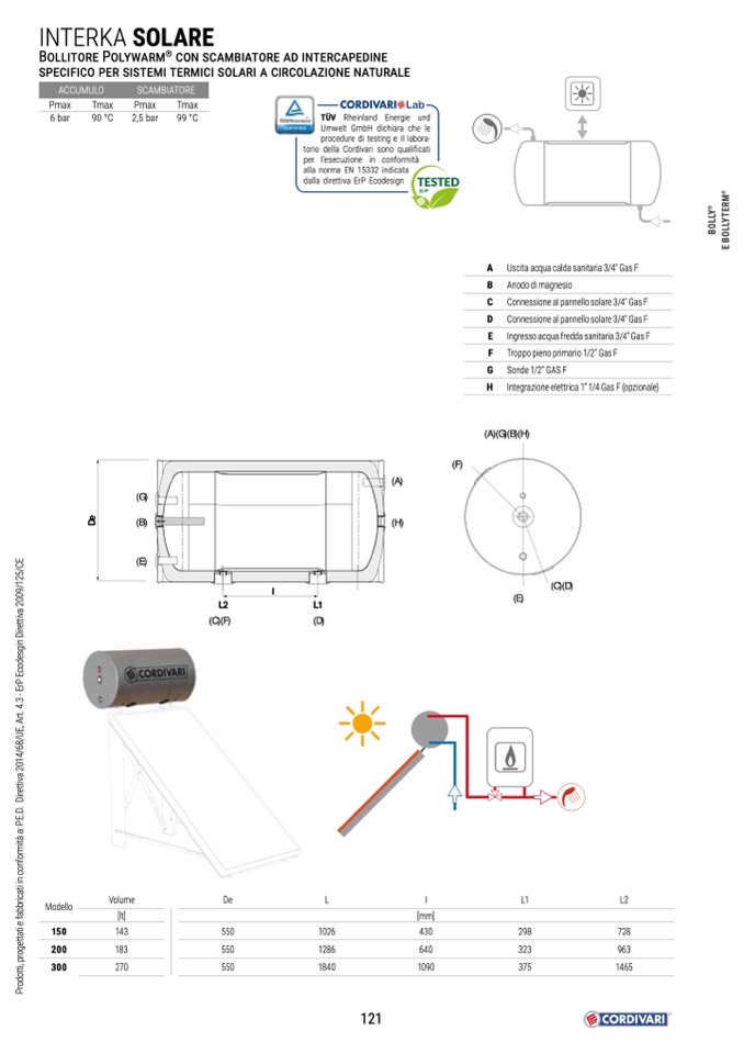 Cordivari Bollitori Termoaccumulatori